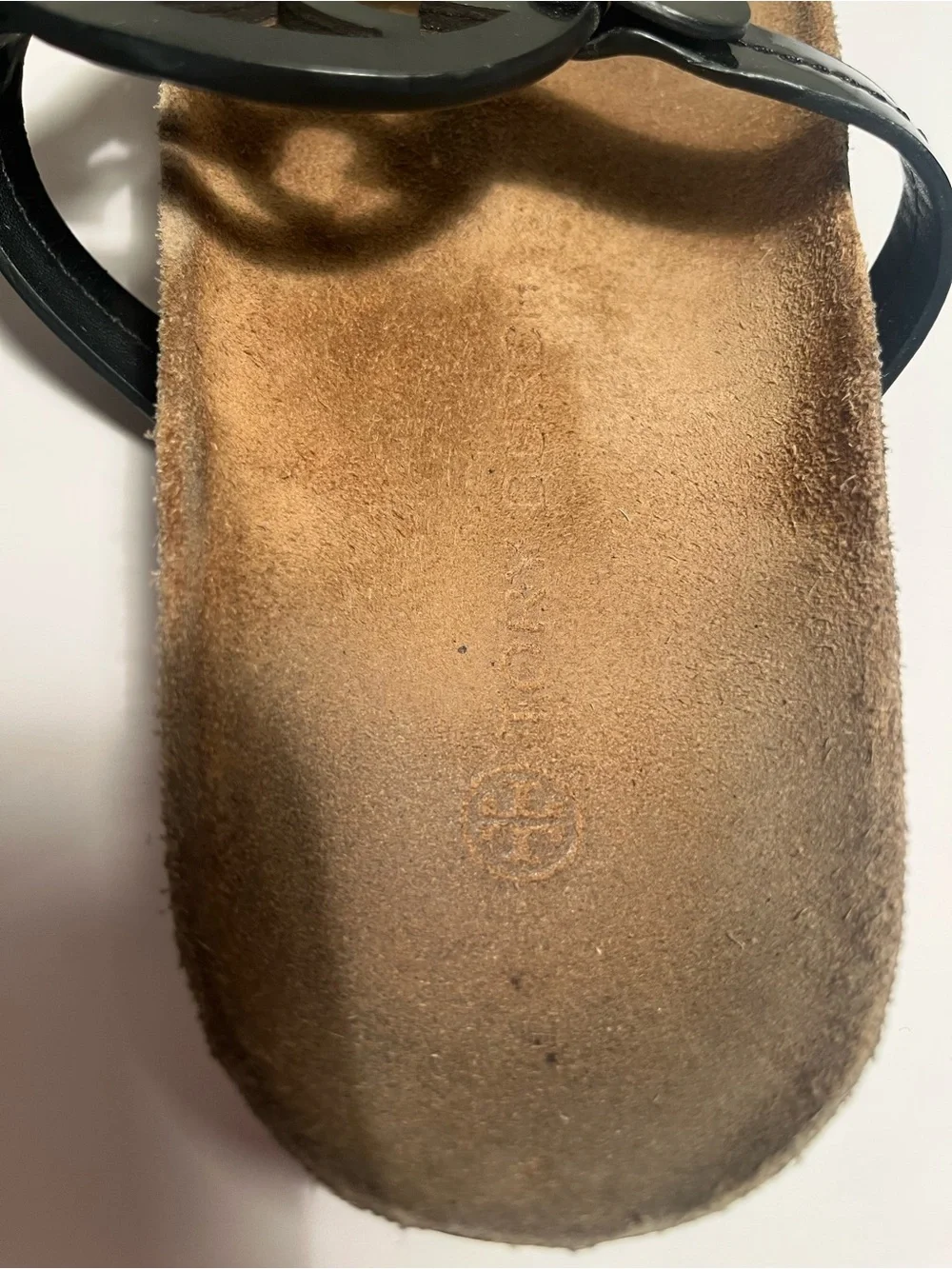 TORY BURCH  🎩🎩Black Miller Logo Thong ( BIRKENSTOCK STYLE) size 8
